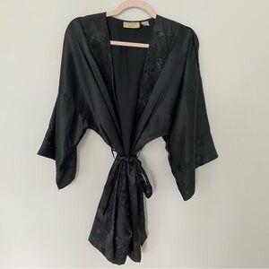 Vintage 1990’s Victoria’s Secret Black Silky Robe